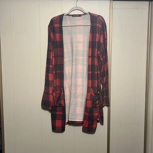 Glitzy Girl plaid sweater